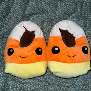 Candy corn slippers
